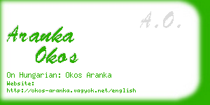 aranka okos business card